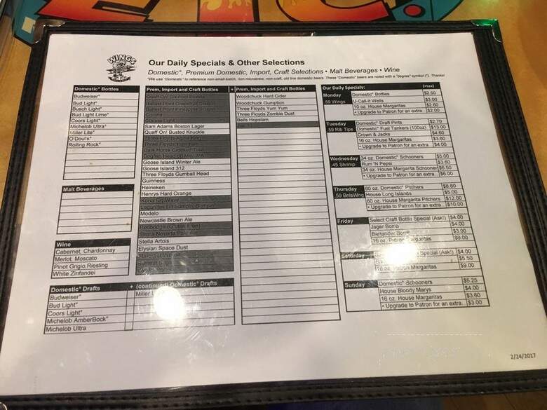 Wings Etc. - Fort Wayne, IN menu_pic