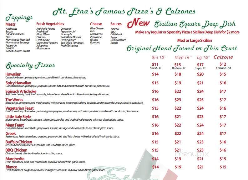 Etna Restaurant & Pizza House - San Diego, CA