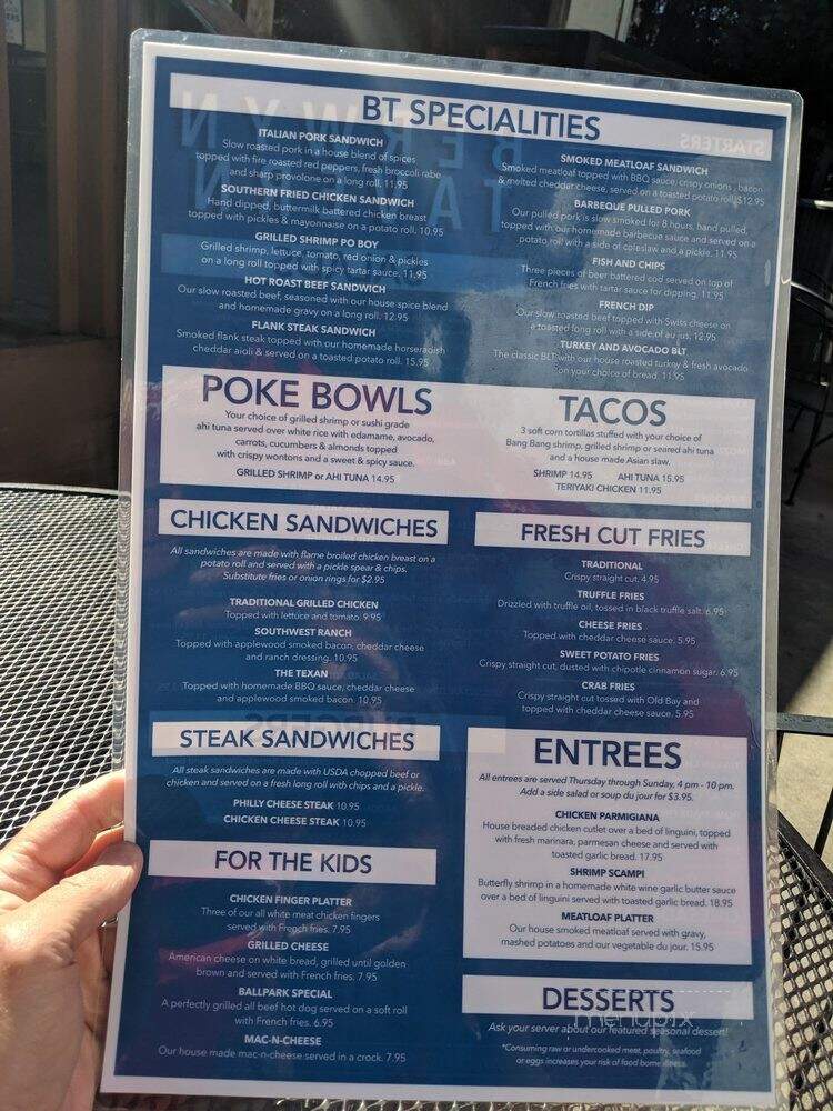 Berwyn Tavern - Berwyn, PA menu_pic