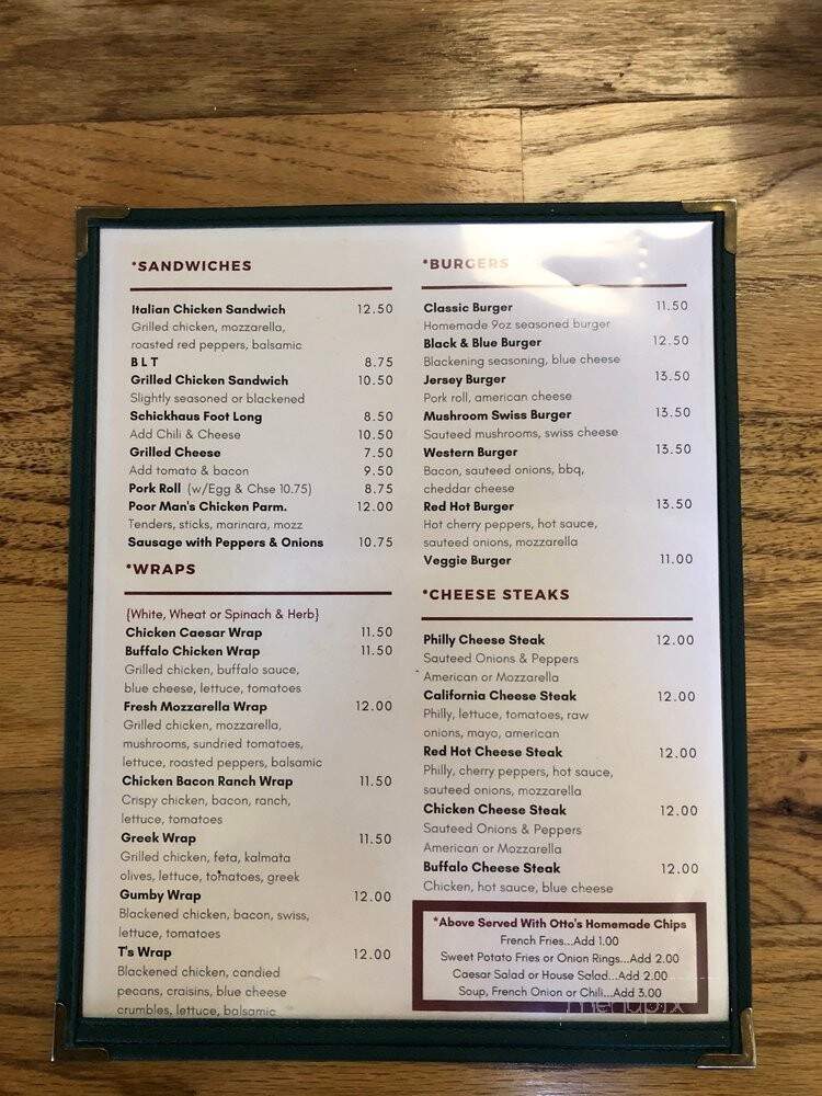 Otto's Sports Bar - Deal, NJ menu_pic