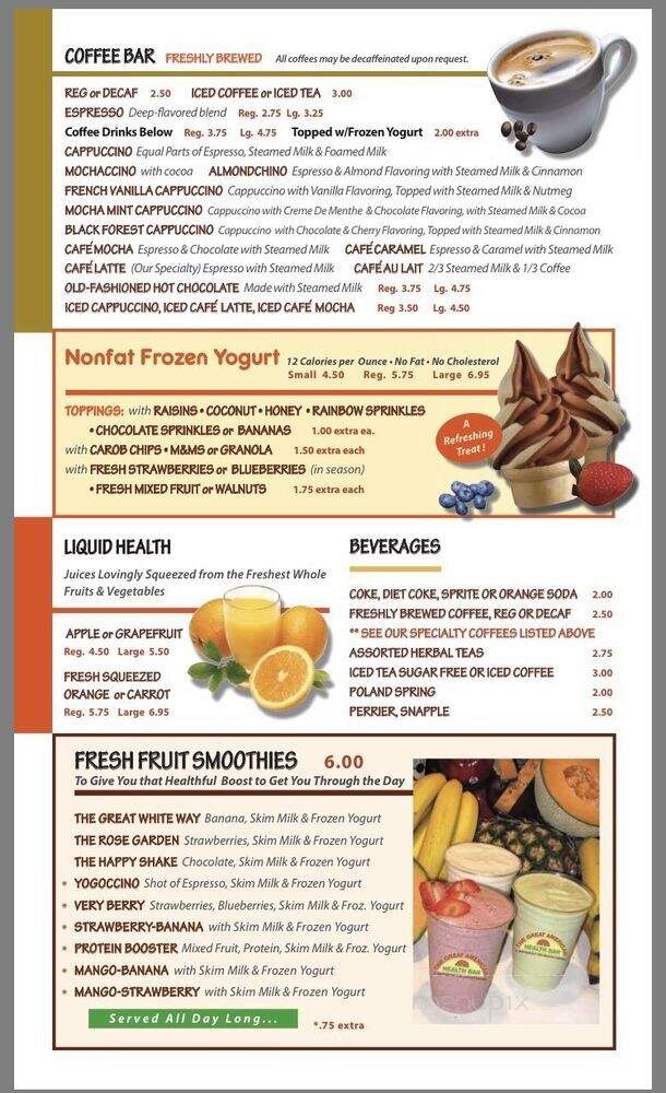 Great American Health Bar - New York, NY menu_pic