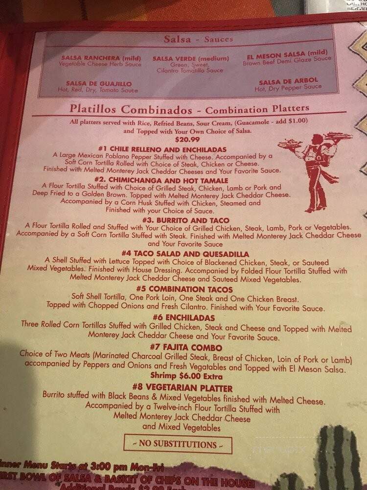 El Meson - Plainfield, NJ menu_pic