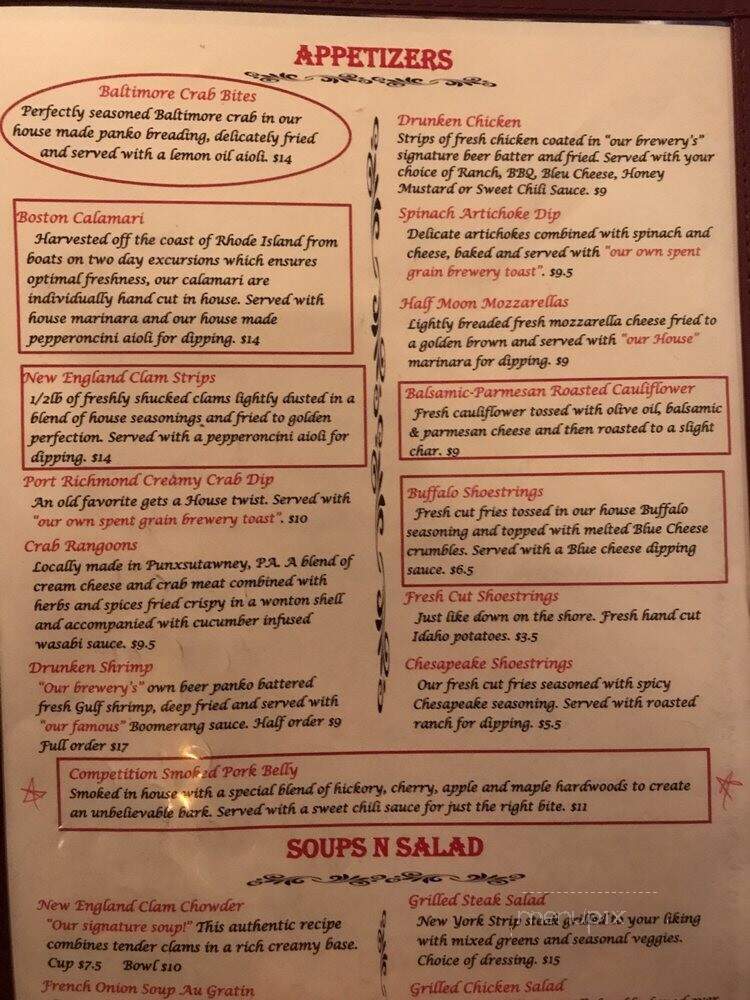 Wellsboro House - Wellsboro, PA menu_pic