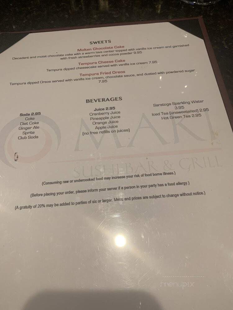 Maki Sushi Bar - Peabody, MA menu_pic