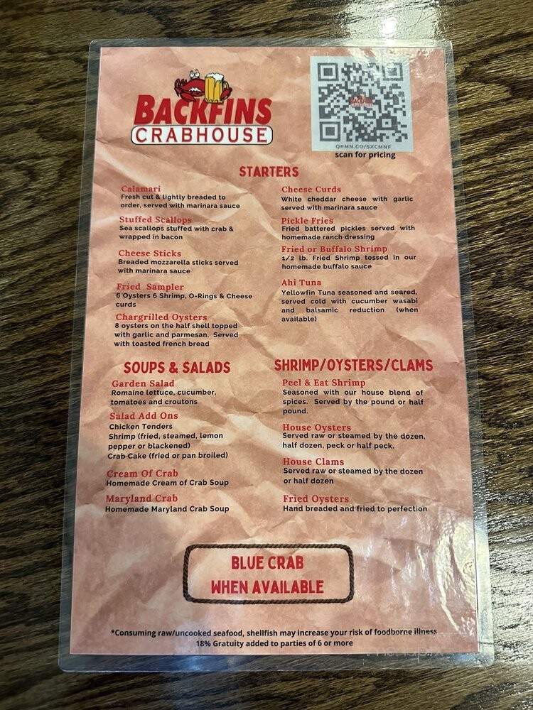 Backfins Crab House - Wake Forest, NC