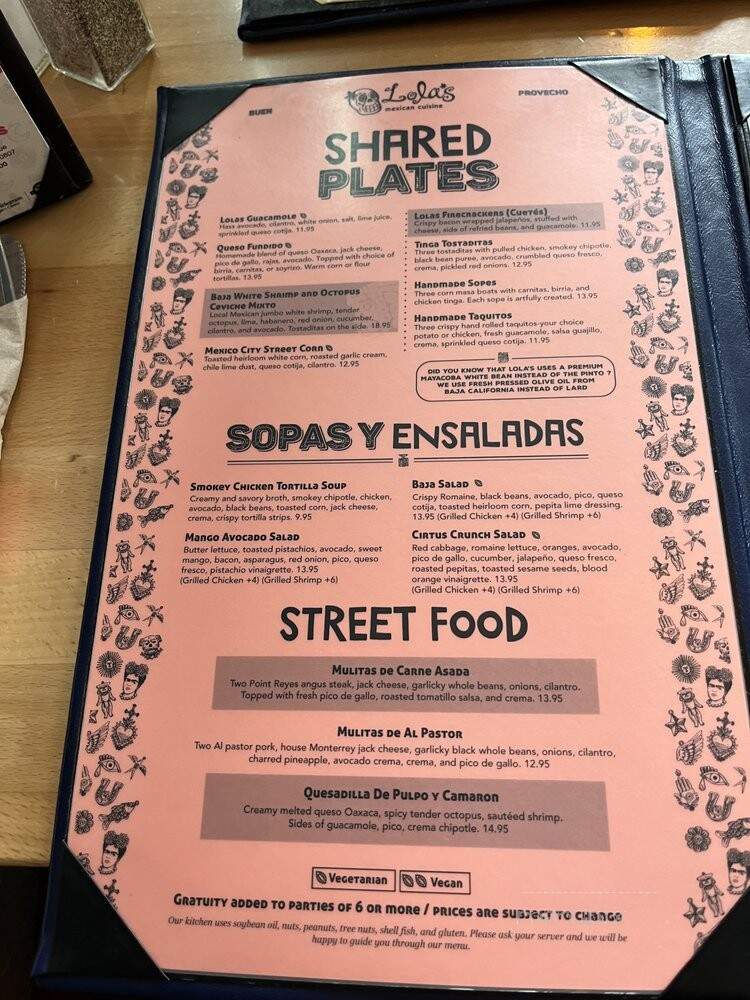 Lola's Mexican Cuisine - Long Beach, CA menu_pic