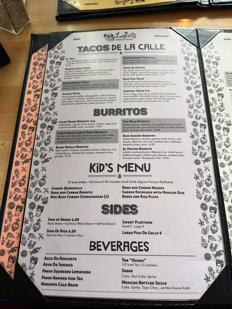 Lola's Mexican Cuisine - Long Beach, CA menu_pic