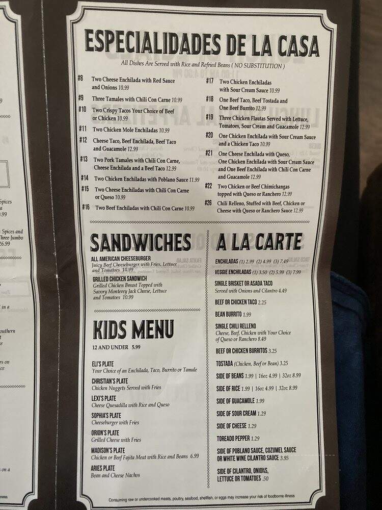 Martha's Mexican Cocina - Keller, TX menu_pic