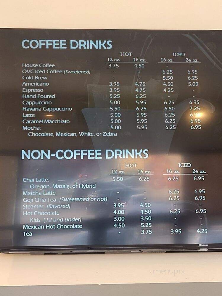 Orchard Valley Coffee Roastery - Campbell, CA menu_pic
