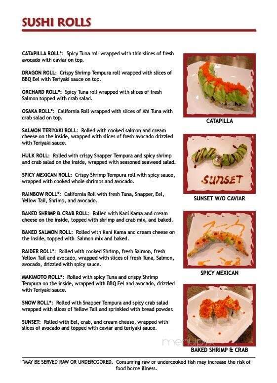 Makimoto - Auburn Hills, MI menu_pic