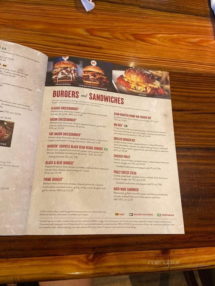 Miller's Ale House Restaurants - Orlando, FL menu_pic