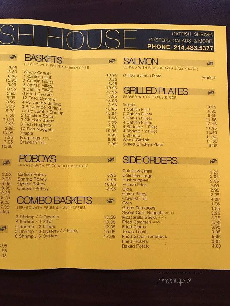 Catfish House - Carrollton, TX menu_pic