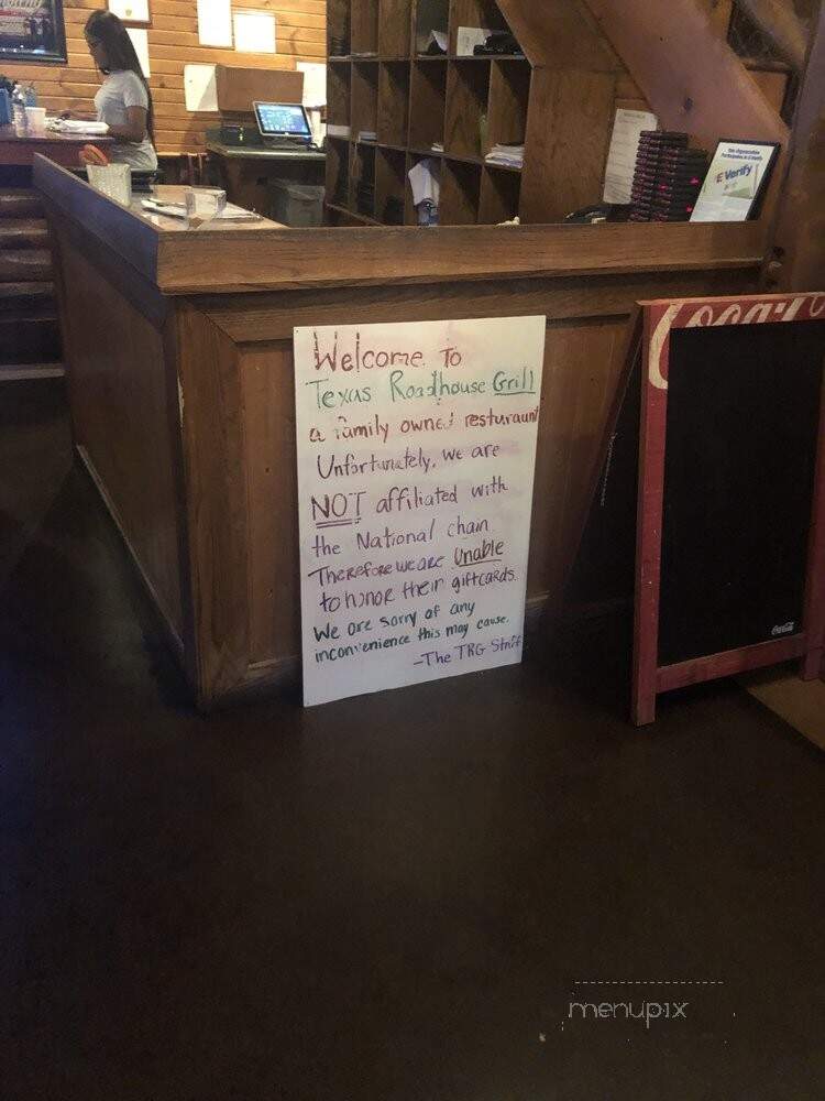 Texas Road House Grill - Myrtle Beach, SC menu_pic
