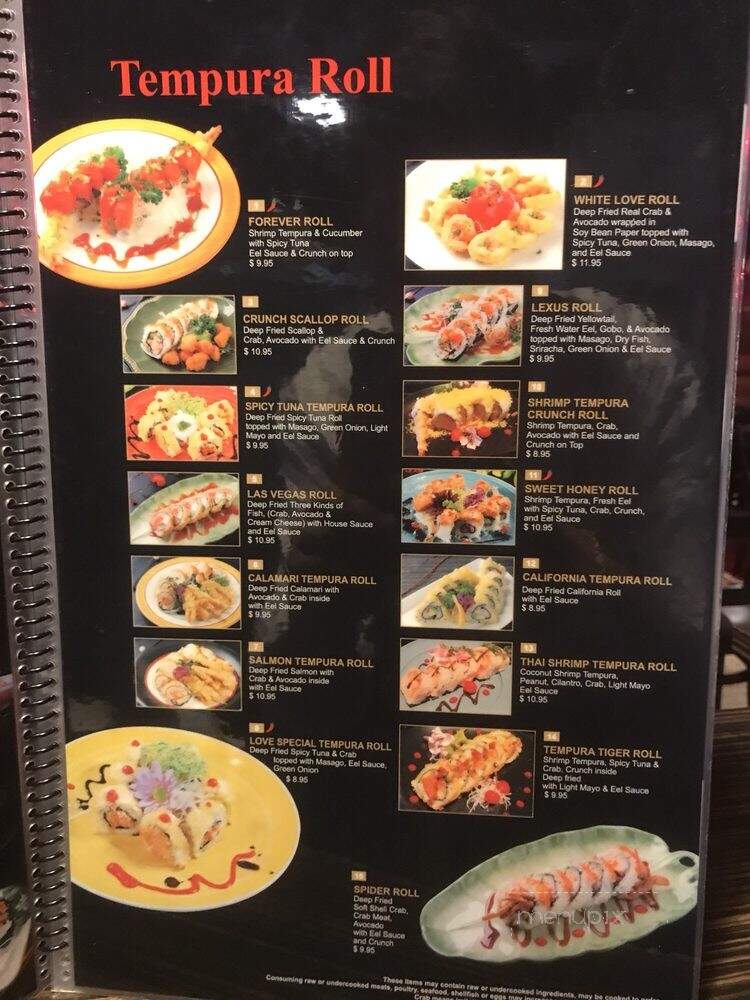 Love Sushi - Newhall, CA menu_pic