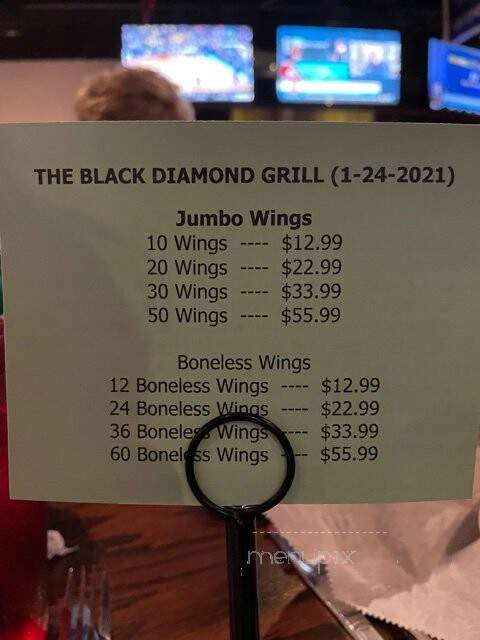 Black Diamond Grill - Cumming, GA menu_pic