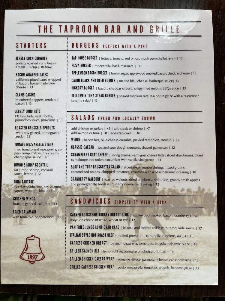 The Tap Room Bar & Grille - Northfield, NJ menu_pic