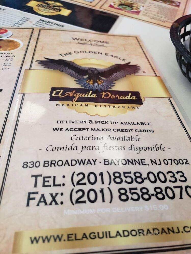El Aguila Dorada - Bayonne, NJ menu_pic