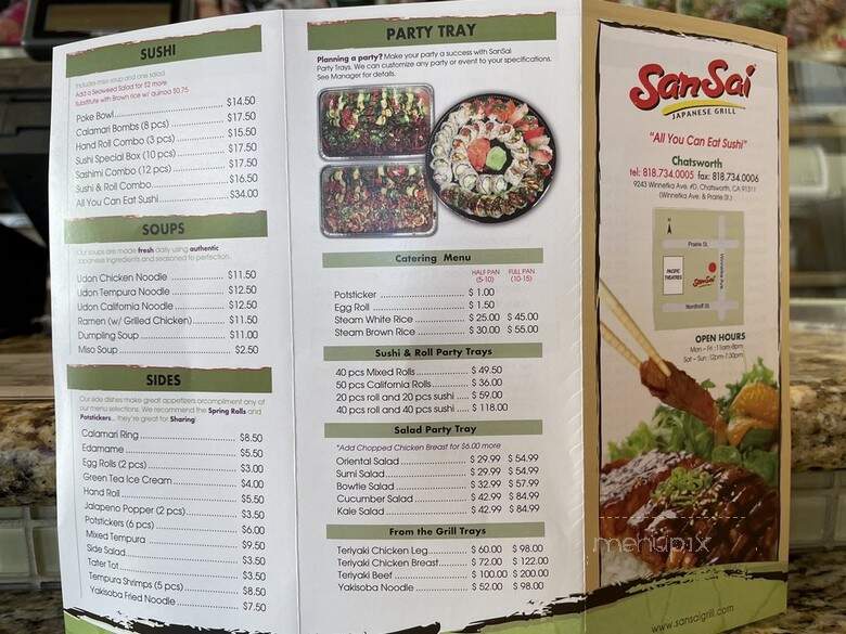 SanSai Japanese Grill - Chatsworth, CA menu_pic