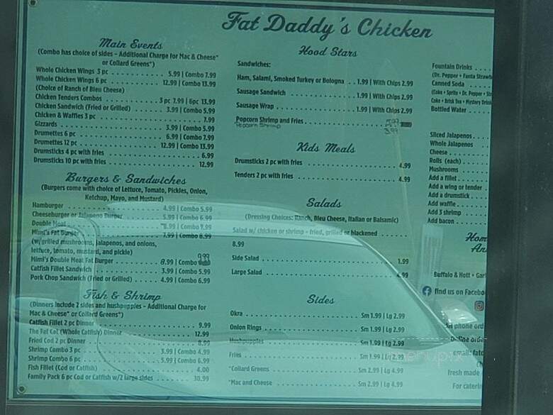 Phat Daddy's Fish & Chicken - Austin, TX menu_pic