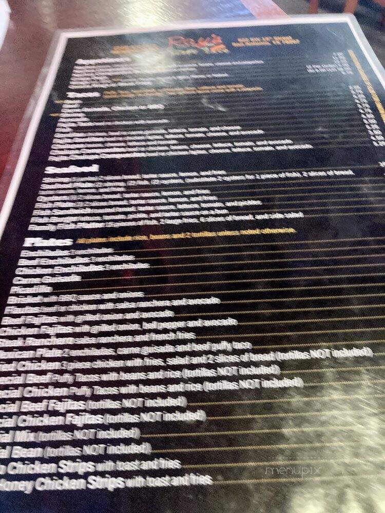 Ray's Mexican - San Antonio, TX menu_pic