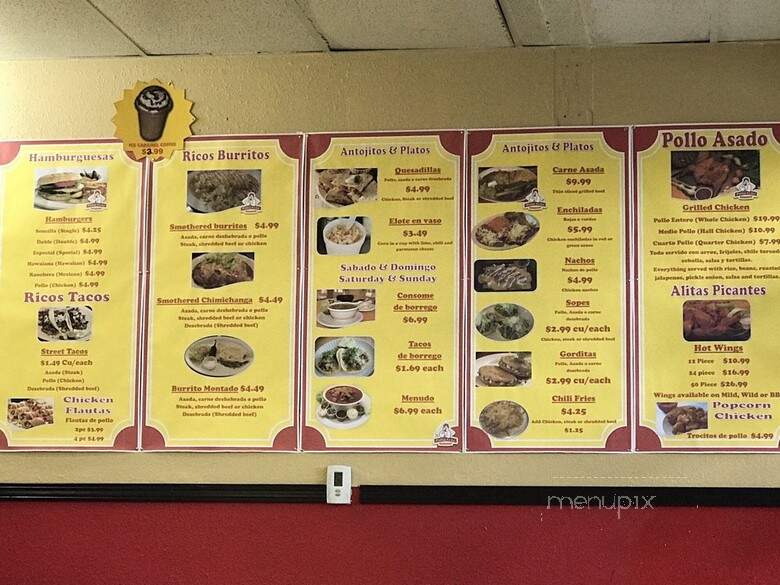 El Pollo Feliz - Denver, CO menu_pic
