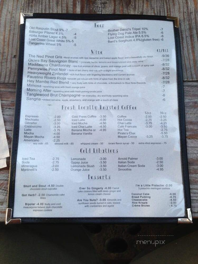 Gypsy Den - Costa Mesa, CA menu_pic