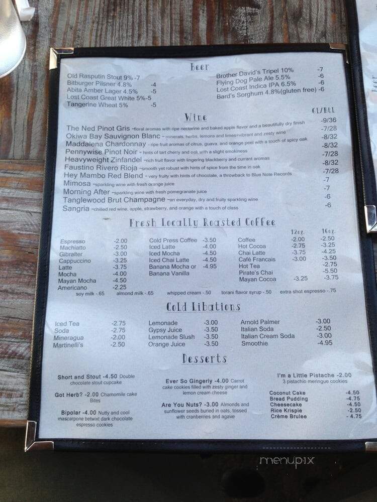 Gypsy Den - Costa Mesa, CA menu_pic