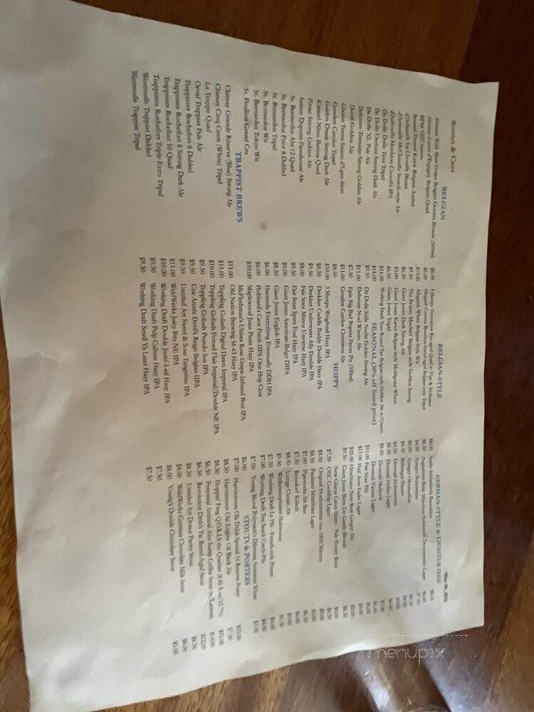 Brasserie V - Madison, WI menu_pic