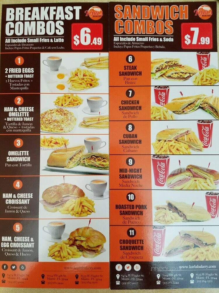 Karla Bakery - Miami, FL menu_pic