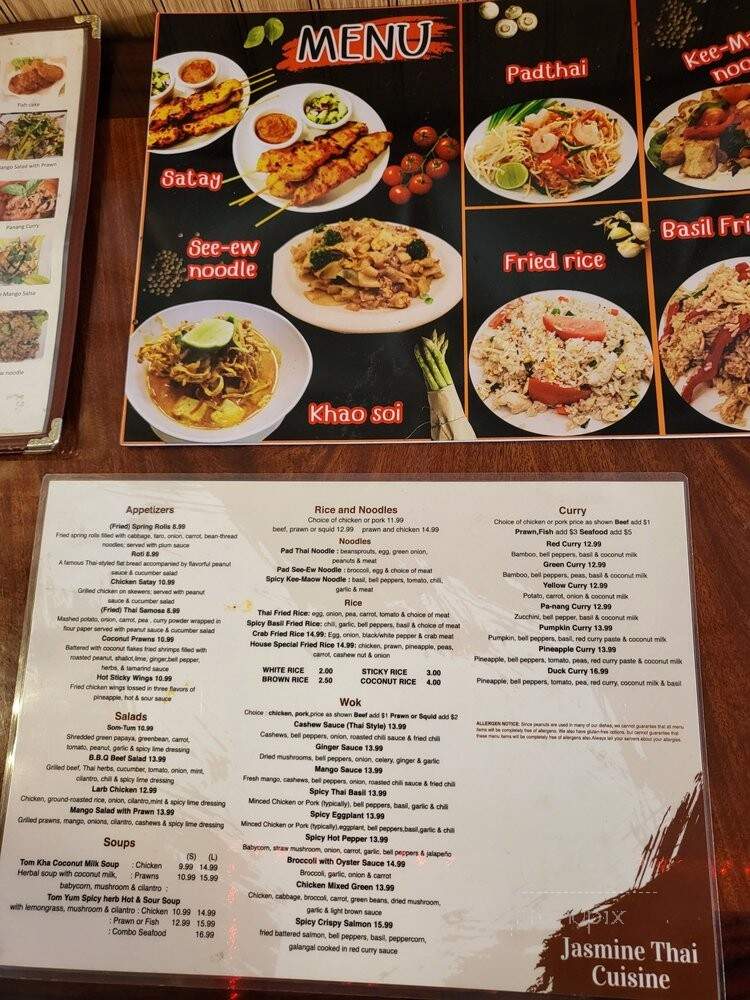 Jasmin Thai - San Jose, CA menu_pic