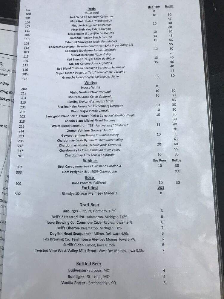 Graze - Iowa City, IA menu_pic