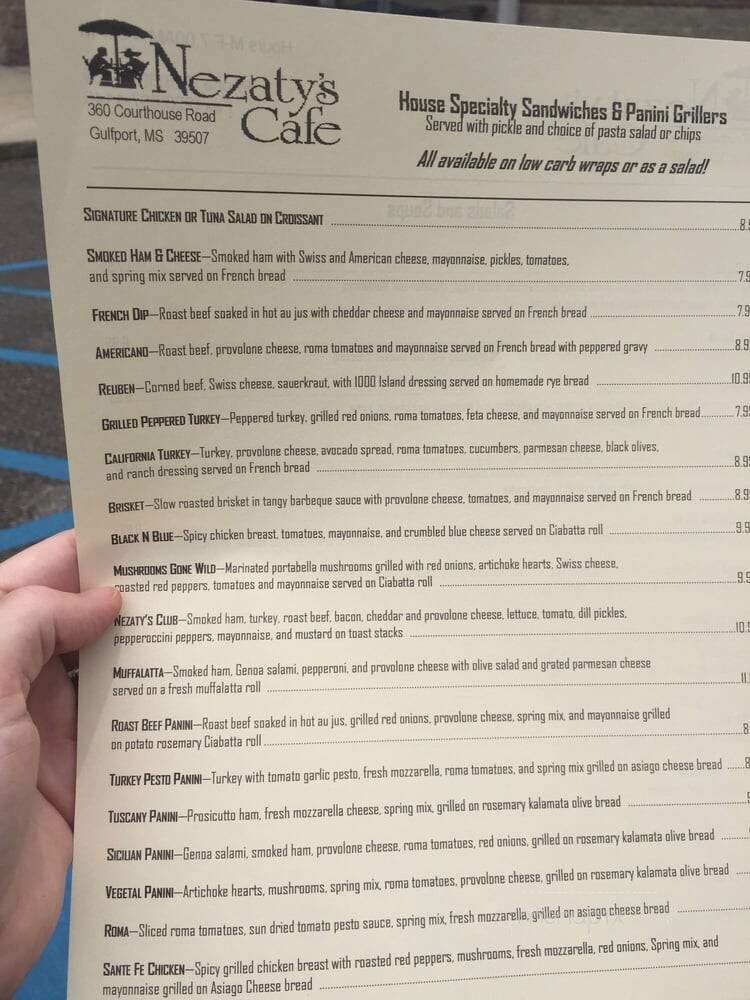 Nezatys Cafe Incorporated - Gulfport, MS menu_pic