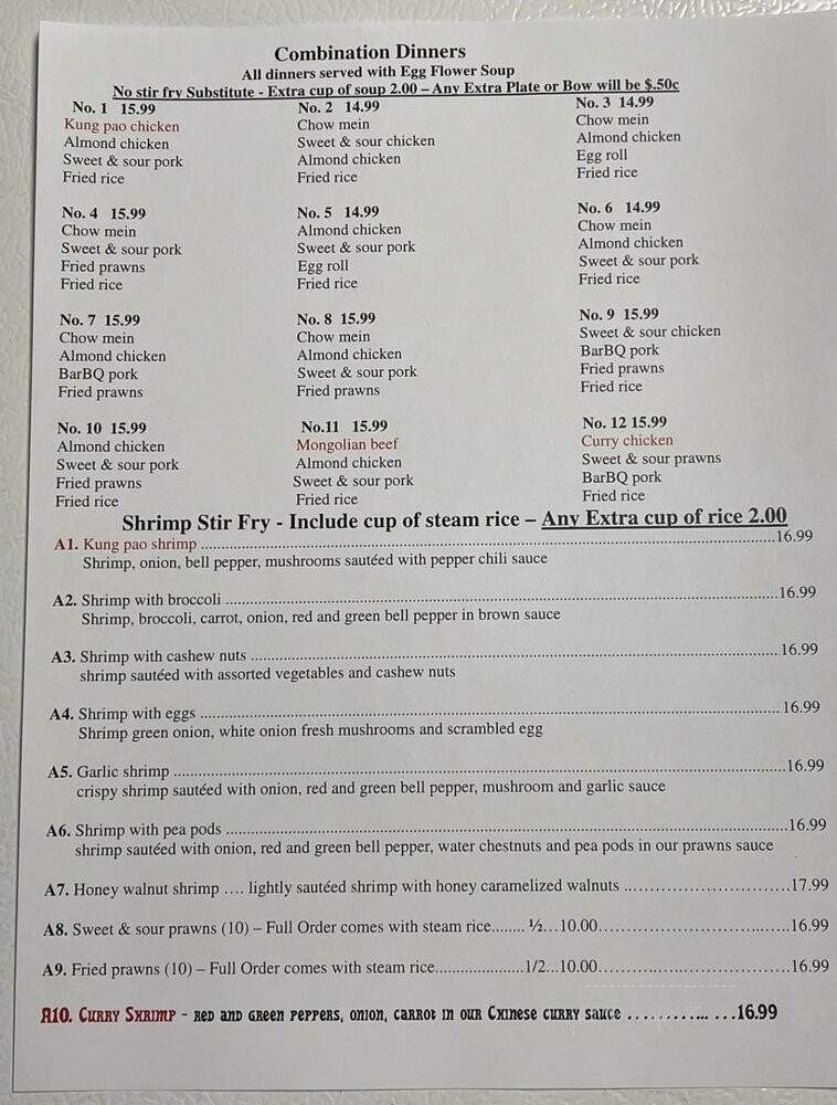 Three Sisters Vietnamese & Chinese Cuisine - Spokane Valley, WA menu_pic