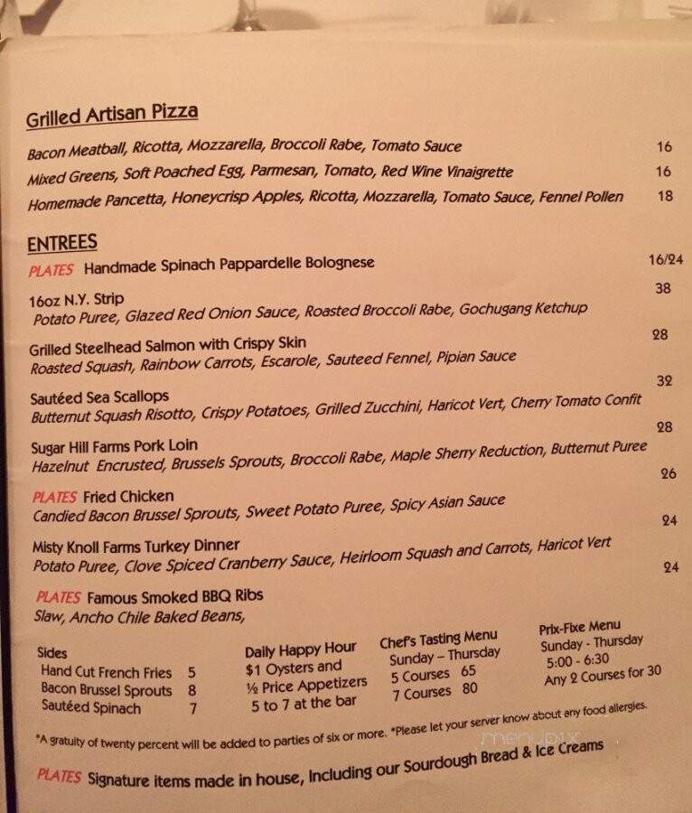 Plates Restaurant - Larchmont, NY menu_pic