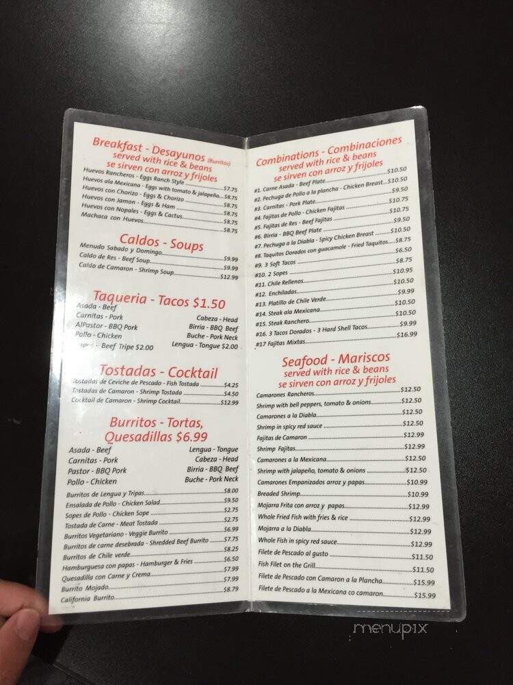 El Grullense Restaurant - Gorman, CA menu_pic