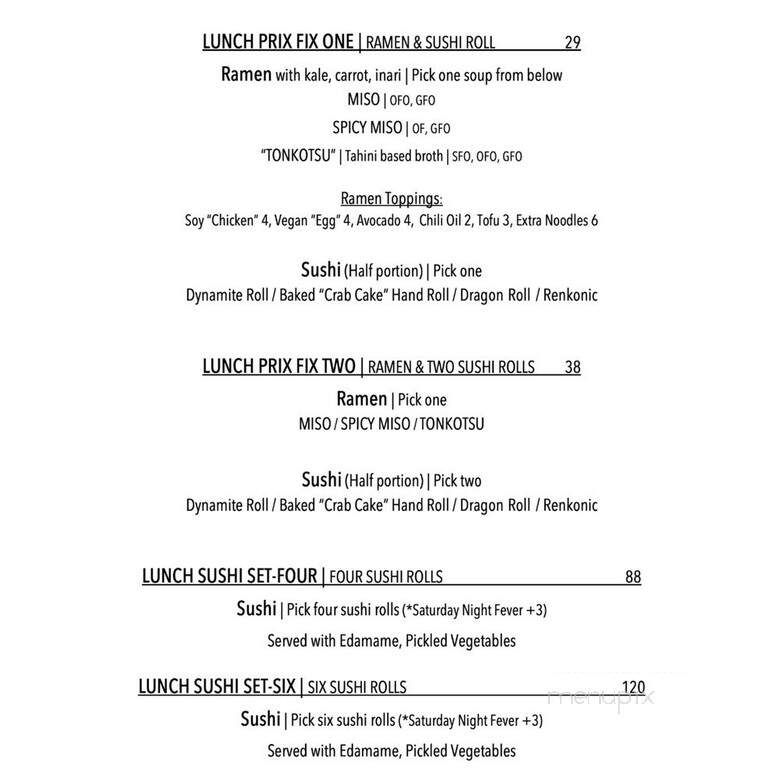 Shojin Organic & Natural - Los Angeles, CA menu_pic