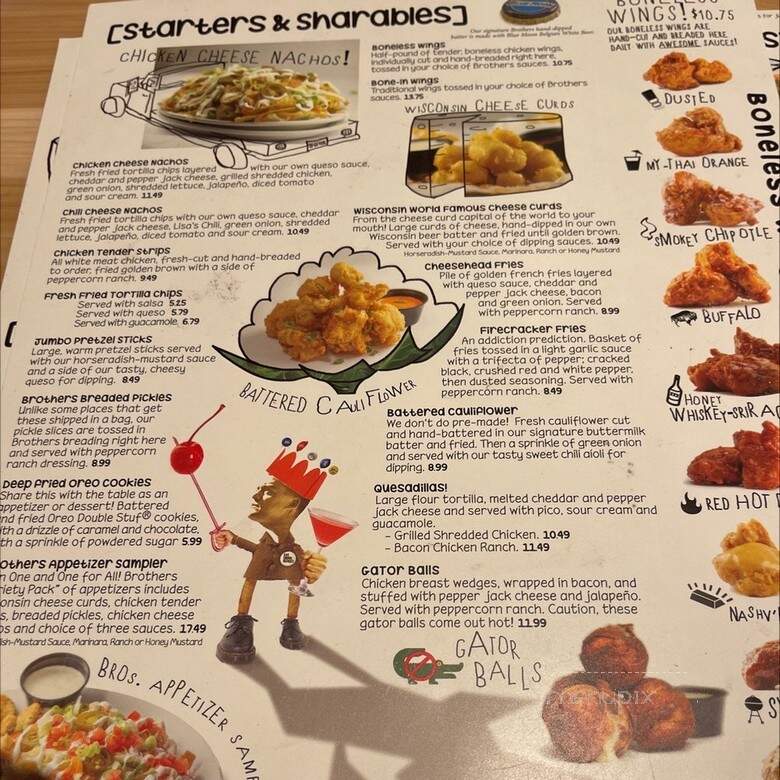 Brothers - Newport, KY menu_pic