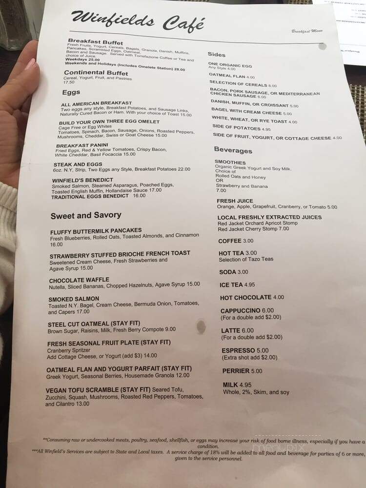 Winfield's - Old Greenwich, CT menu_pic