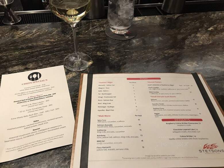 Stetson's Chop House - Chicago, IL menu_pic
