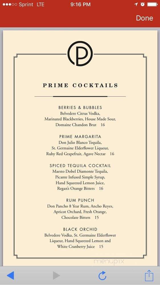 Studio at the Montage Resort & Spa - Laguna Beach, CA menu_pic