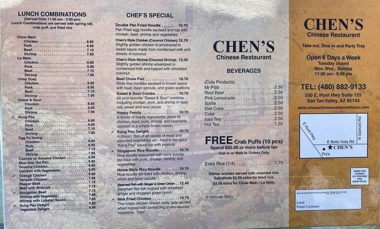 Chens Chinese - Queen Creek, AZ