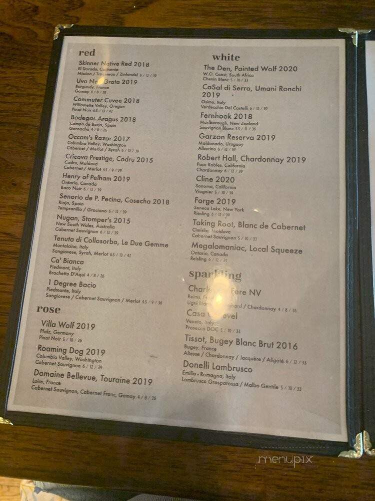 13.5% Wine Bar - Baltimore, MD menu_pic