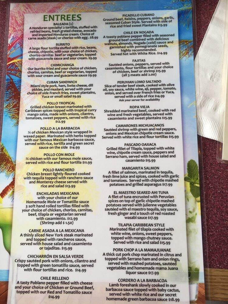 Sin Frontieras Cafe - Annapolis, MD menu_pic