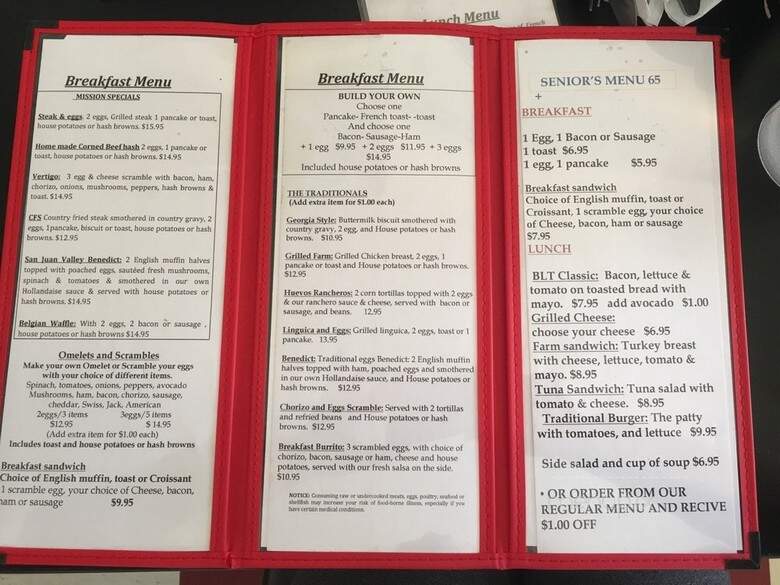 Mission Cafe - San Juan Bautista, CA menu_pic