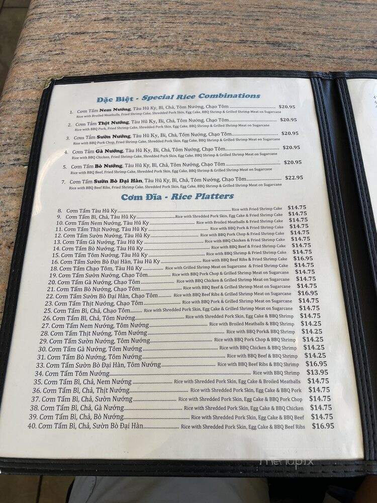 Com Tam Dat Thanh 2 - San Jose, CA menu_pic