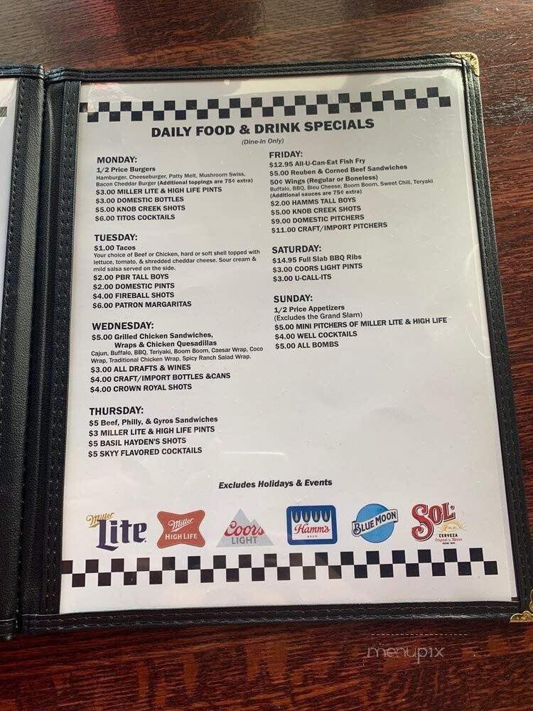 First Place Sports Bar & Grill - Hoffman Estates, IL menu_pic