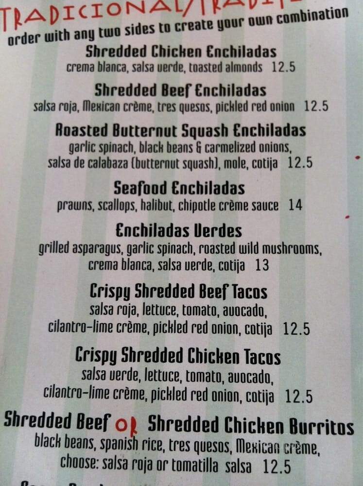 Agave Cocina & Tequilas - Issaquah, WA menu_pic