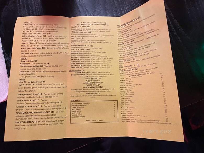 S@kura fusion Japanese & Sushi restaurant - Chicago, IL menu_pic