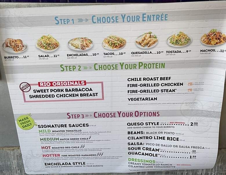 Cafe Rio - Costa Mesa, CA menu_pic