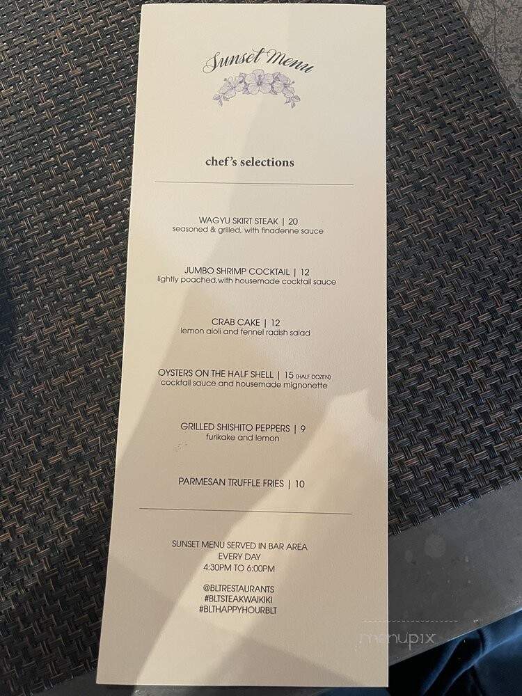 BLT Steak - Honolulu, HI menu_pic